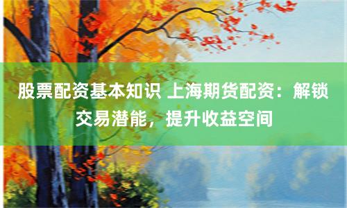 股票配资基本知识 上海期货配资：解锁交易潜能，提升收益空间